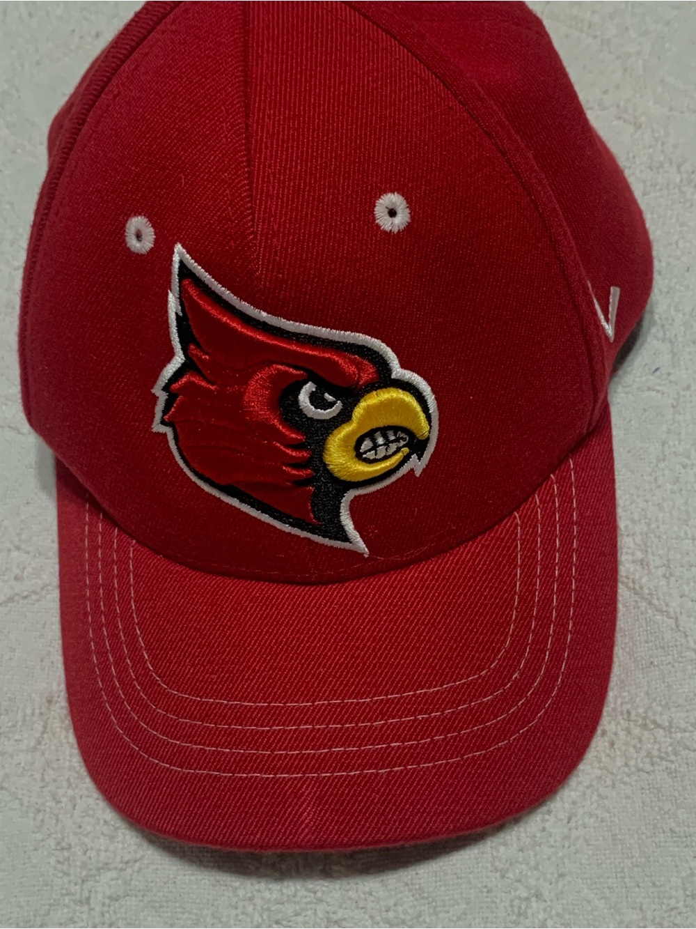 Zephyr Red Cardinal Youth Baseball Cap with Yellow Beak Accent